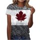 thumbnail image 1 of Tops de Manga Corta para las Mujeres de Ajuste Suelto Nueva Camiseta de Manga Corta Impresa con Suéter, Cuello Redondo de Poliéster, 1 of 4
