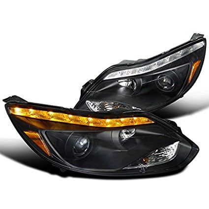 Spec-D Tuning 2LHP-FRO01-TM Nissan Frontier Dual Halo Led Chrome Clear Projector Head Lights