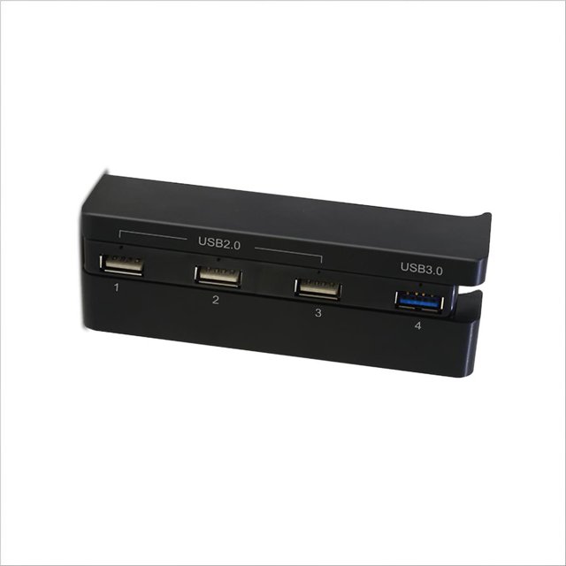 Usb Hub Three Slots Black Compact Portable Usb Splitter Para Ps4 Slim Yuarrent EL010292-00