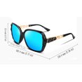 thumbnail image 5 of FEISEDY Polarized Women Square Sunglasses Sparkling Composite Shiny Frame B2289, 5 of 5