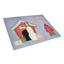 Caroline's Treasures Dog House Collection Borzoi Glass Cutting Board Large