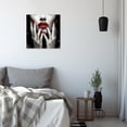 thumbnail image 4 of ZHONGYUTONG Red Lip Canvas Wall Art Black and White Woman Lips Picture Painting Decor for Living Room Bedroom Framed (24.00" x 24.00"), 4 of 5