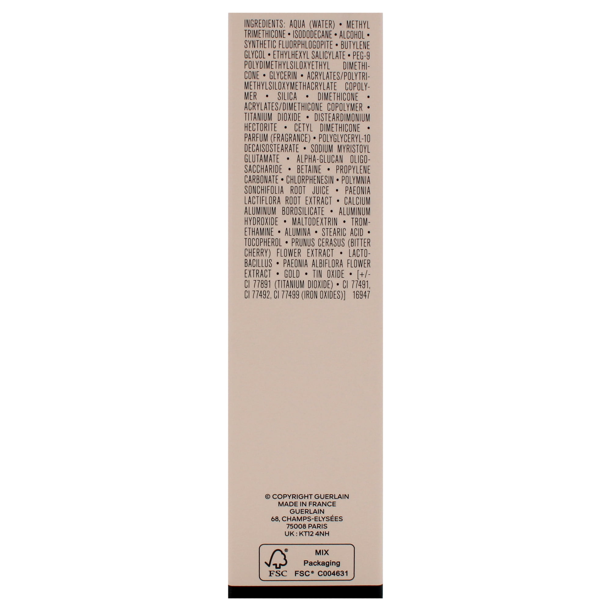 Guerlain Parure Gold Skin Matte 24H Wear No-Transfer Foundation SPF 15 - 3W Warm , 1.1 oz Foundation