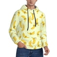 thumbnail image 2 of Pofeuu Bananas Print Mens Casual Hooded Collar Drawstring Hoodies Pullover Sweatshirts Casual Long Sleeve Shirts-XX-Large, 2 of 7