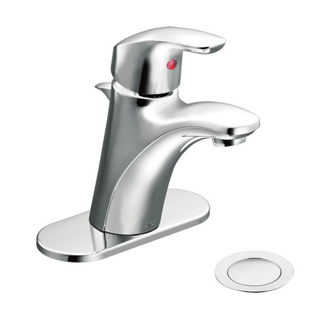 Monomando Para Lavabo Moen Baystone Ca42712 Color Plateado Moen Monomando / Baystone / Moderno