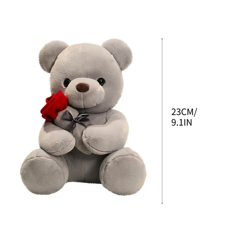 Valentine s Day Teddy Bear with Rose Soft Plush Bear Doll Stuffed