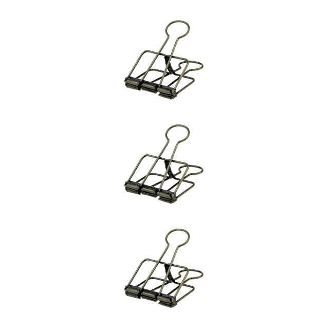 stanreset 1/2/3 20 Pieces Metal Paper Clip Anti-rust Unfading Solid Color Replacement Home Office File Examination Papers Clips Bronze 25mm 3PCS