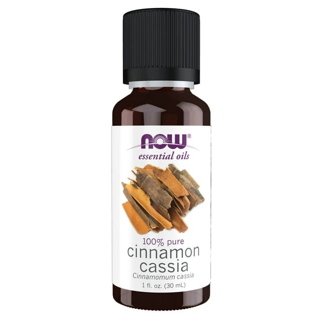 Aceite esencial NOW Cinnamon Cassia 30 ml 100% puro vegano