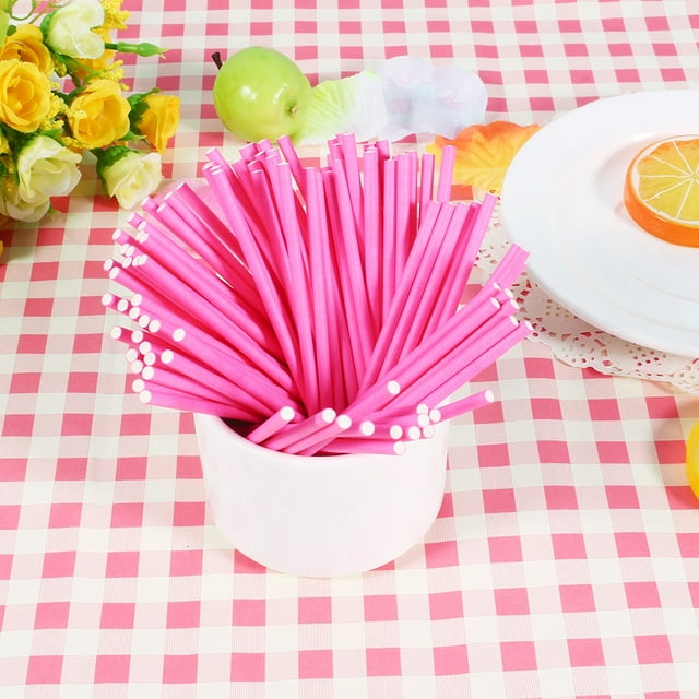 Sonew Cake pop sticks,100 Pcs/Set Colorful Sticks Cake Pop Sticks for Candy Sweet Chocolate 10cm DIY Making, Lolly candy sticks