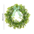 thumbnail image 3 of Cadancy St Patricks Day Wreaths for Front Door Artificial Shamrock Greenery Wreath with Ribbon Bows Farmhouse Spring Home Decor for Wall Entryway Indoor Outdoor Decoration(15.75 in), 3 of 6