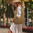 thumbnail image 5 of Kukuzhu Women Large Straw Beach Bag Handmade Woven Shoulder Bags Hobo Tote Handbag Purse for Summer, 5 of 5