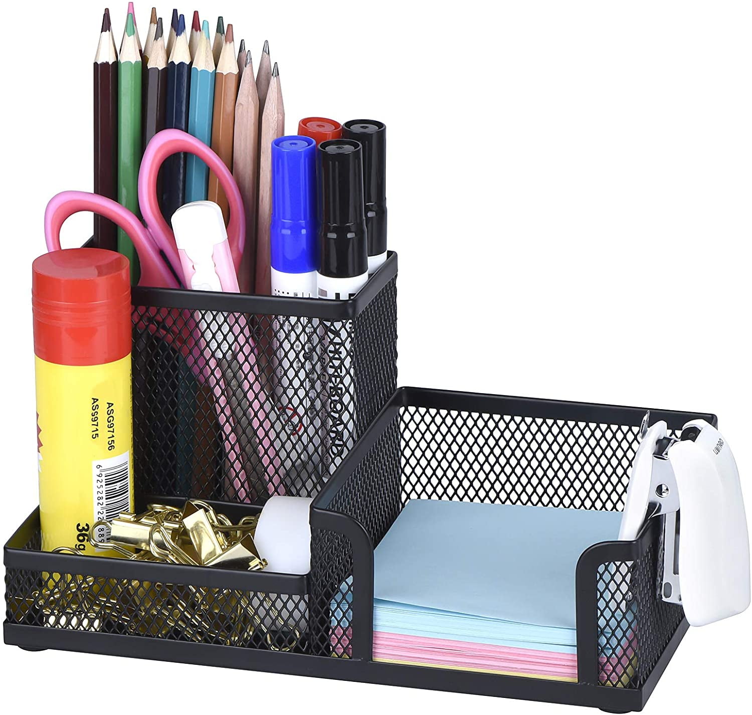Pen Holder Pen Organizer Holder Caddy Office Pencil Mesh Desktop Storage Box ^KN