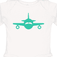 thumbnail image 4 of Inktastic Cute Teal Airplane Boys or Girls Long Sleeve Baby Bodysuit, 4 of 5
