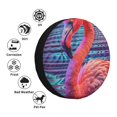 thumbnail image 4 of Yiaed Digital Flamingo Vibrant Art Print Print Tire Wheel Cover, tire covers for trailers,rv wheel covers,rv tire covers, camper tire covers,tire covers for cars-16 inch, 4 of 6