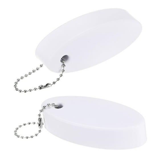 Uxcell 2-Pack Floating Key Chain for Boating, Waterproof Bright Color Key Rings for Outdoor Water Sport [White]