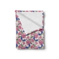 thumbnail image 2 of Garden Art Soft Flannel Fleece Blanket, Illustration of Flowers in Victorian Style Exotic Butterflies and Pink Blossoms, Cozy Plush for Indoor and Outdoor Use, 50" x 60", Multicolor, by Ambesonne, 2 of 6