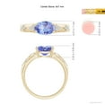 thumbnail image 4 of ANGARA Natural 1.9 ct Tanzanite Vintage Style Ring with Diamond Accents in 14K Yellow Gold for Women (Size-9x7mm) | December Birthstone, Anniversary, Jewelry Gift for Women | Natural Tanzanite Ring, 4 of 9