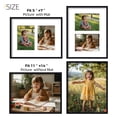thumbnail image 3 of Kuxerla 11x14 Collage Picture Frame ,Displays 2Pcs 5x7 Pictures with Mat or 1Pcs 11x14 Picture without Mat , Collage Picture Frame for Horizontal or Vertical Display, Black, 1 Pack, 3 of 12