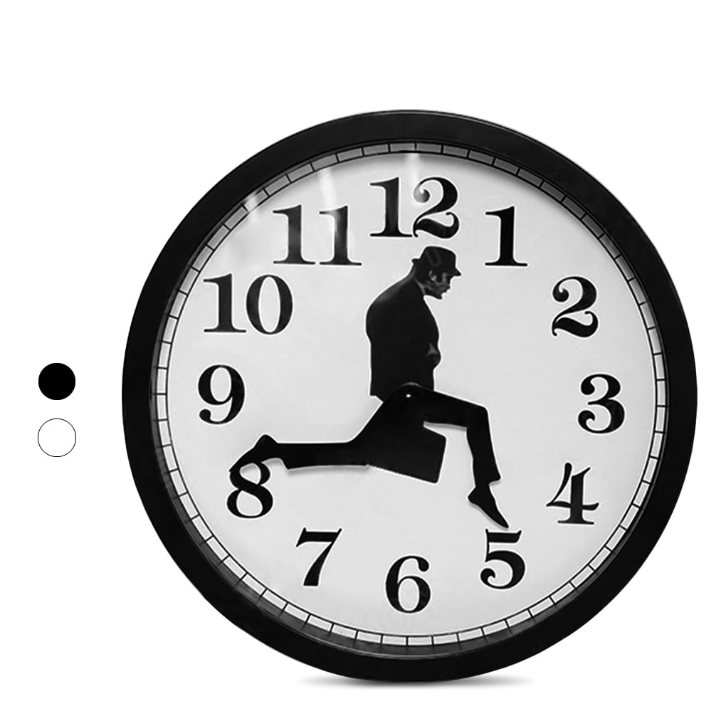 Wall Clock Sports Hiking Silent Time Reminder Plastic Precise Clock Home  Decoration Gift for Office Bedroom, White 