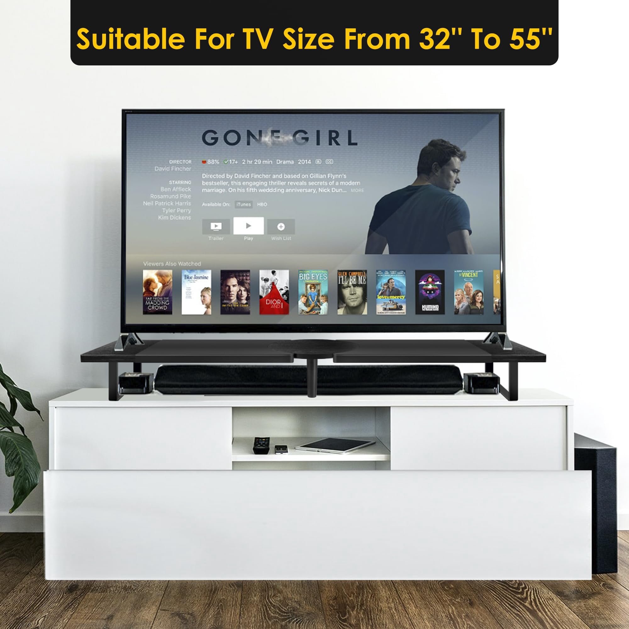 Dual-monitor Stand For Desk - Large Adjustable Length And Angle Riser 2 Monitors  Double Computer Desktop Organizer Shelf Tv Laptop Printer