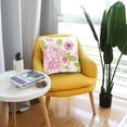 thumbnail image 6 of GZHJMY Soft Smooth Skin-Friendly Throw Pillow Cover Without Pillow Case16 x16 Shrink-Resistant Breathable Hidden Zipper Opening, Sofa Bed Office Farmhouse Room Easy to Disassemble|Rose Flowers, 6 of 7