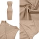 thumbnail image 3 of Vestido largo bodycon con abertura y abertura sin espalda, sin mangas, cuello en V, para mujer, 3 of 7