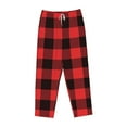 thumbnail image 4 of Fotbe Buffalo Plaid Red Black Women's Pajama Pants,Sleepwear Pants,Pj Bottoms Drawstring And Pockets-XX-Large, 4 of 9