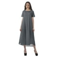 thumbnail image 1 of Moomaya Robes d'Été Imprimées pour Femmes à Manches Courtes en Coton Flex Robe de Soirée, 1 of 5
