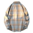 thumbnail image 5 of 2 Pack Mens Big & Tall Shirts with Pocket M-5X Plus Size Long Sleeve Tshirts Shirt Button-Down Collared Casual Plaid Printed Work Shackets Tops, 5 of 6