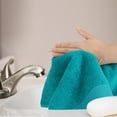 thumbnail image 3 of Unique Bargains Absorbent Cotton Hand Towels Set of 2, 16" x 30" Green, 3 of 8