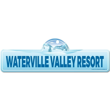- Waterville Valley Resort Street Sign | Indoor/Outdoor | Skiing, Skier, Snowboarder, Décor for Ski Lodge, Cabin, Mountian House | SignMission personalized gift