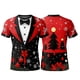 thumbnail image 2 of Tops para hombre, blusas y camisas de manga corta con cuello redondo para hombre, moda para hombre, casual, cuello redondo, estampado, jersey deportivo, mangas cortas, camiseta, blusa navideña, blusa, 2 of 6