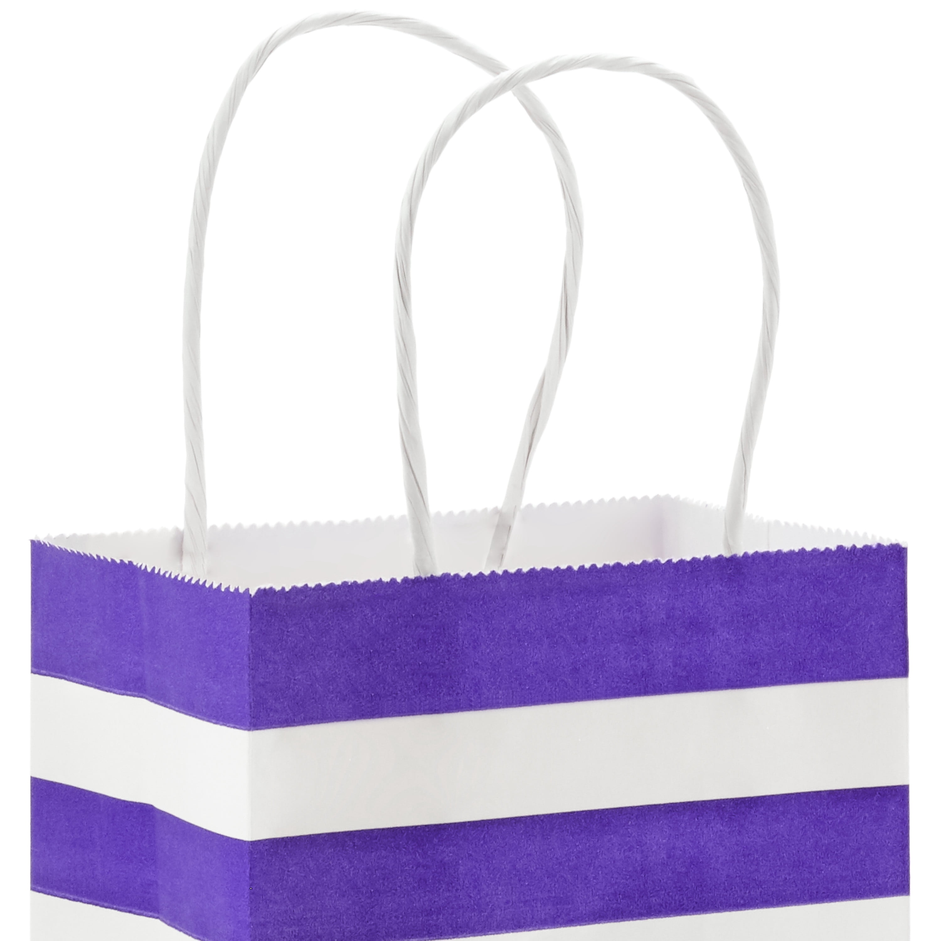 Hallmark Small Gift Bag (Purple and White Stripes)