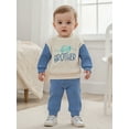 thumbnail image 4 of BemeyourBBs Toddler Boy Big Brother Outfits Spring Fall Winter Clothes Waffle Knit Letter Embroidery Long Sleeve Crewneck Sweatshirt Jogger Pants 2 Pcs Set Sweatsuit, 4 of 8