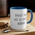 thumbnail image 4 of Grandma Gifts Two-Tone 11oz Mug Proof that age is just a number, 4 of 4