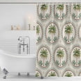 thumbnail image 3 of Vintage Palm Trees Shower Curtain, Waterproof Shower Curtains for Bathroom, Summer Botanical Retro Art Washable Fabric Bathtub Curtain Set Bath Decor with 12 Hooks Standard 72"x72", 3 of 8