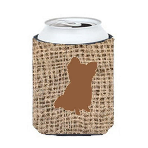 Chihuahua Burlap And Brown Can Or Bottle Hugger