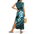 thumbnail image 4 of KUIFORTI Matching Vacation Outfits for Couples Polynesian Tribal Women's Casual Dresses & Men's Hawaiian Shirt Quick-dry Maxi Dress with Soft Fabric Gifts for Couples, 4 of 7