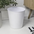 thumbnail image 6 of happimess Remi Modern Classic Textured Steel 2 Gal Waste Bin, Matte White (Set of 2), HPM1112D-SET2, 6 of 7