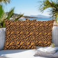 thumbnail image 3 of Throw Pillow Covers 26x26 Inch Set of 2, Black Orange Waterproof Outdoor Pillow Covers, Vintage Abstract Tiger Stripes Fur Patterned Decorative Cushion Pillowcases for Couch, Sofa, Bed, Garden, Patio, 3 of 9