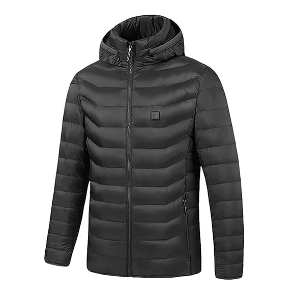 Lightweight Heated Jacket with Hood – 3 Heating Levels, 8 Zones, Removable Zipper Hood