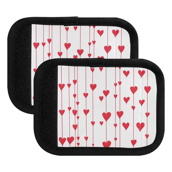 Luggage Handle Wrap for Suitcase 2 Pack Luggage Tag Identifiers for Travel Accessories Vertical Stripes Of Hearts