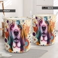 thumbnail image 2 of Basset Hound Portrait Watercolor Vintage Retro Styles Foldable Laundry Basket Bassets Dog Breed Lovers Gifts Idea Organizer Storage with Handles - 00001, 2 of 5