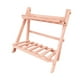 thumbnail image 5 of Estante de Almacenamiento de Madera, Unidad de Estante, Artículos de Tocador, Estante de Madera Plegable, Resistente Y Duradero, de Pie, de Doble Capa Rosado SM SunniMix soporte de exhibición del estante, 5 of 8