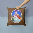 thumbnail image 2 of Carolines Treasures 7048PW1414 Snowman with Corgi Fabric Decorative Pillow  14Hx14W multicolor, 2 of 4
