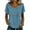 Womens Shirts Blue, variant on Womens Cotton Linen Summer Tops, Short Sleeve Shirts for Women Casual Lightweight Lace Patchwork Crewneck Dressy Blouses Mothers&nbsp;Day&nbsp;Gifts