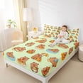 thumbnail image 4 of Erosebridal Capybara Animals Full Size Sheets for Kid, Cute Cartoon Bed Sheets, Green, 4 Pieces, 4 of 5