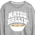 thumbnail image 3 of Instant Message - Hanukkah - Matzo Ballin' - Toddler & Youth Long Sleeve Graphic T-Shirt, 3 of 6