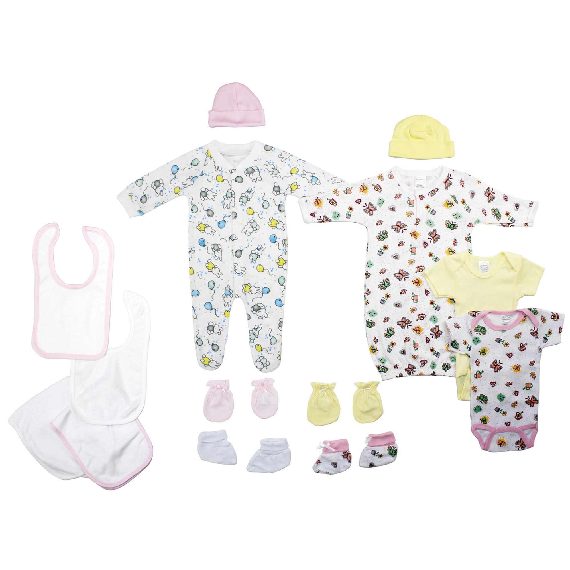 Bambini Newborn Baby Shower Layette Gift Set, 11pc (Baby Girls)