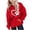 Red, variant on HAOTAGS Girls Graphic Print Hoodie (2-14) Long Sleeve Hooded Sweatshirt with Pocket Black Size 5